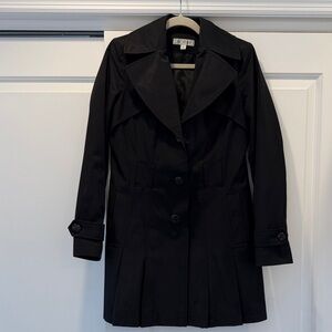 Via Spiga Black Trench Coat for Women
